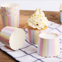 Round Bucket Paper Cake Cups, Muffin Cupcake Cases, Bake Baking Cupcake Holder